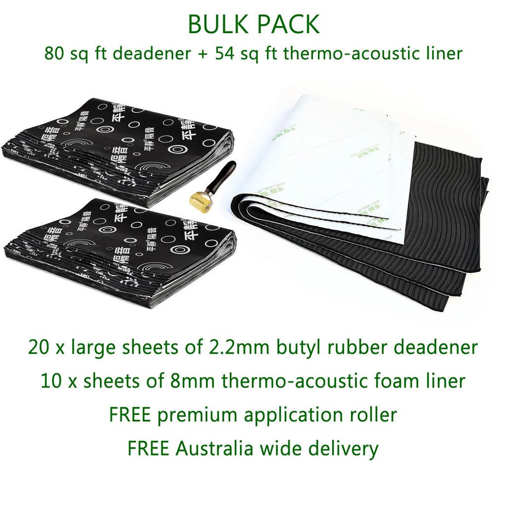 80ft PingJing Deadener + 54ft Thermo-Acoustic Liner + Roller + FREE delivery