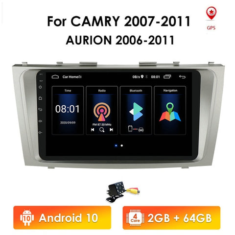 9 inch 2.5D Android 10 CAR DVD Radio Multimedia Player For Toyota Camry 2007 2008 2009 2010 2011 Navigation gps