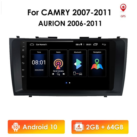 9 inch 2.5D Android 10 CAR DVD Radio Multimedia Player For Toyota Camry 2007 2008 2009 2010 2011 Navigation gps