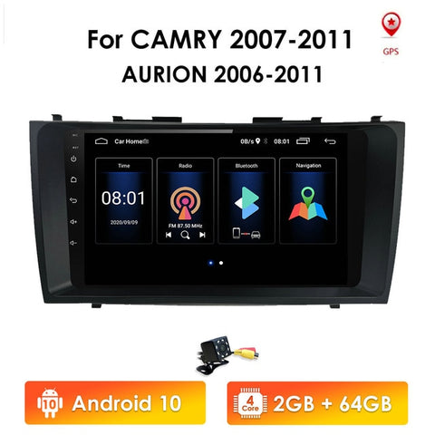 9 inch 2.5D Android 10 CAR DVD Radio Multimedia Player For Toyota Camry 2007 2008 2009 2010 2011 Navigation gps