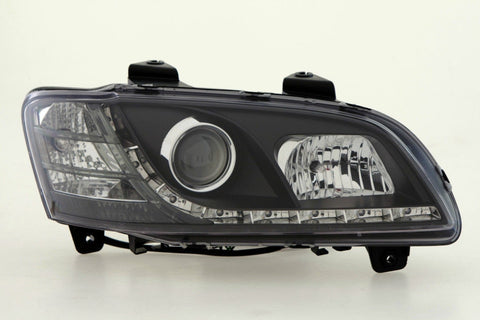 Holden Commodore VE (series 1) DRL LED projector headlights BLACK