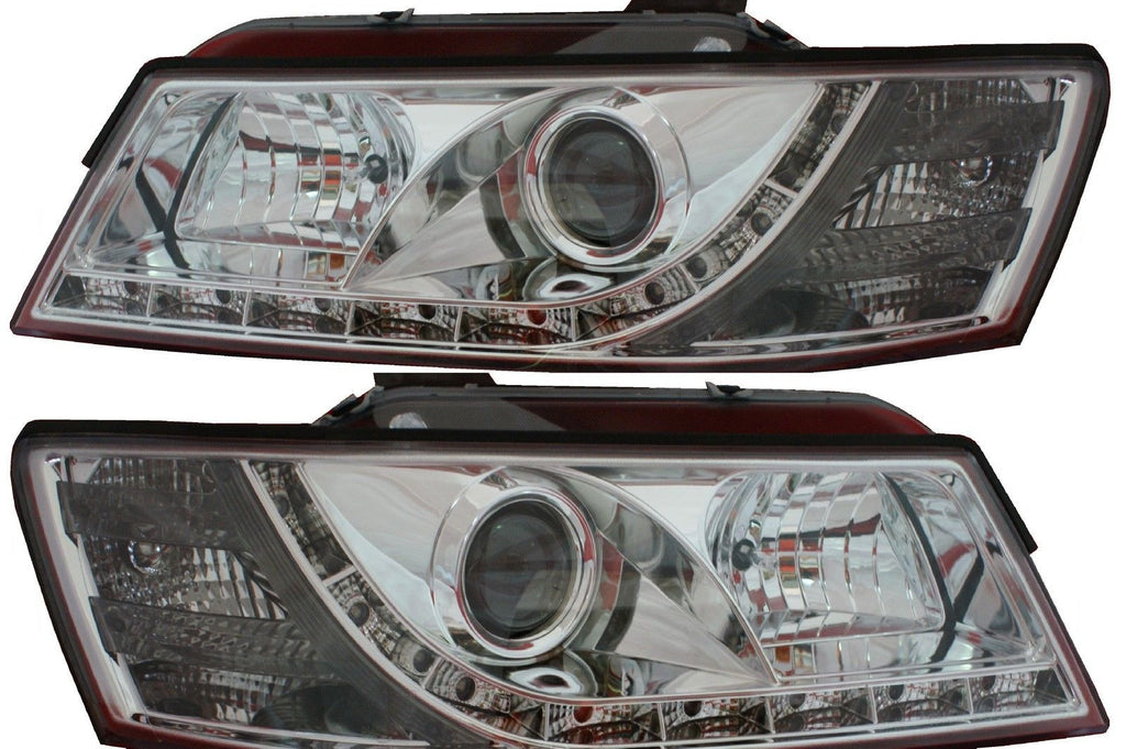 Holden Commodore VZ DRL LED projector headlights CHROME
